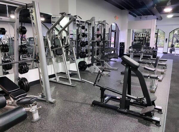 Roswell Fitness Factory free weight area. Beautiful 24 hour gym in Roswell. 